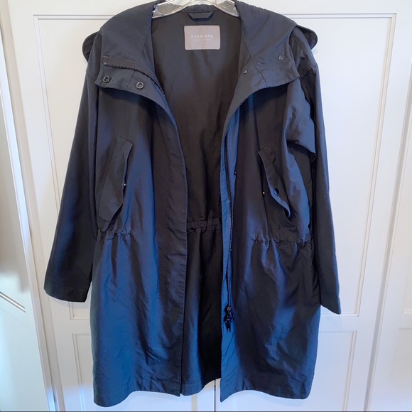 Everlane | Anorak Rain Jacket Hood Black Xs - Picture 6 of 14